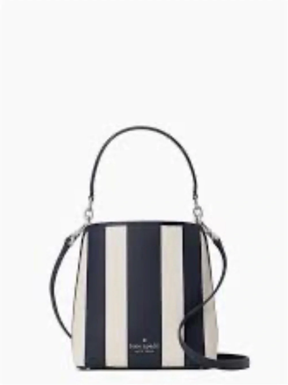 kate spade Navy and Cream Vertical Stripe Crossbody